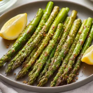 Crispy air fryer asparagus spears cooked to perfection