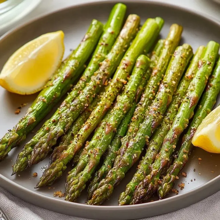 Crispy air fryer asparagus spears cooked to perfection