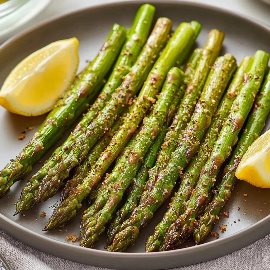 Crispy air fryer asparagus spears cooked to perfection