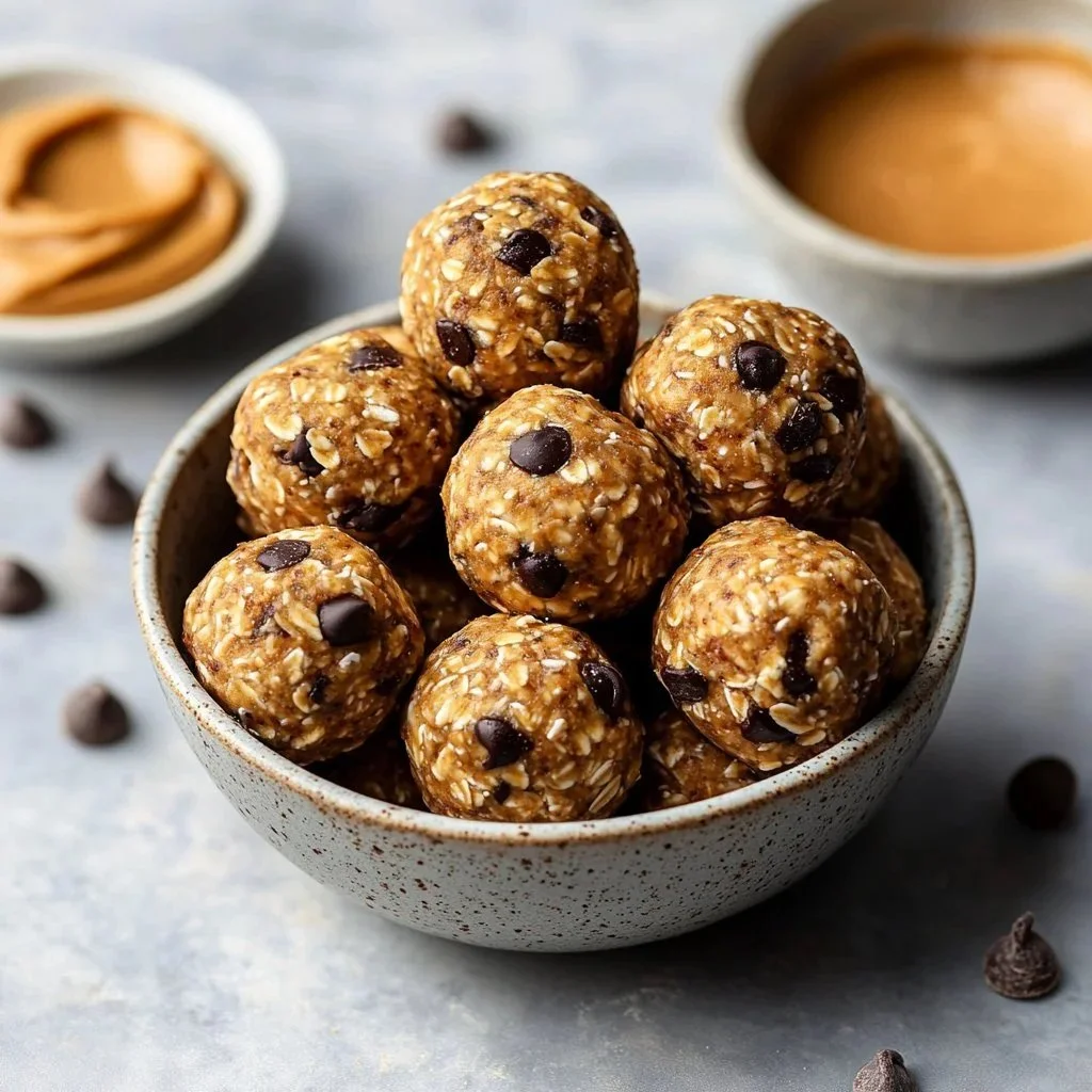 Ultimate peanut butter energy balls made with oats and honey