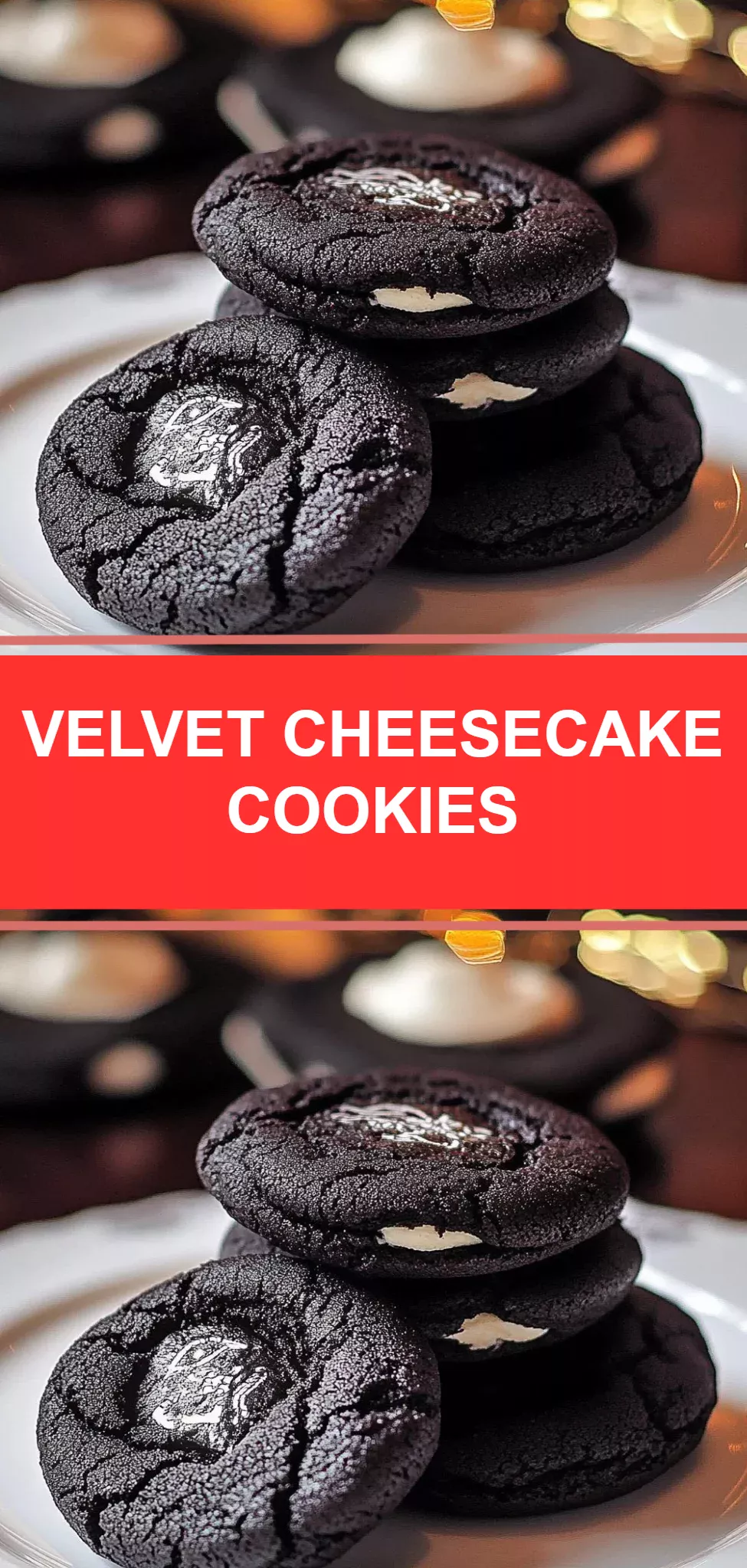 Velvet Cheesecake Cookies