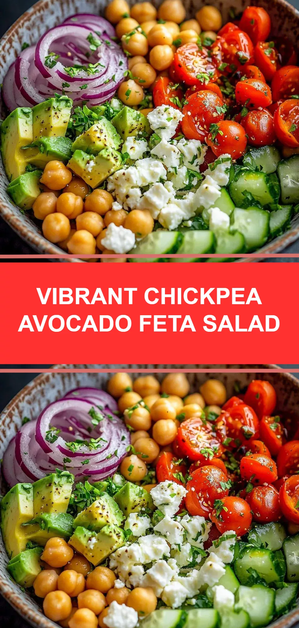 Vibrant Chickpea Avocado Feta Salad