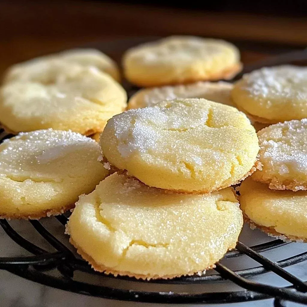 Delicious zesty lemon poundcake cookies on a plate