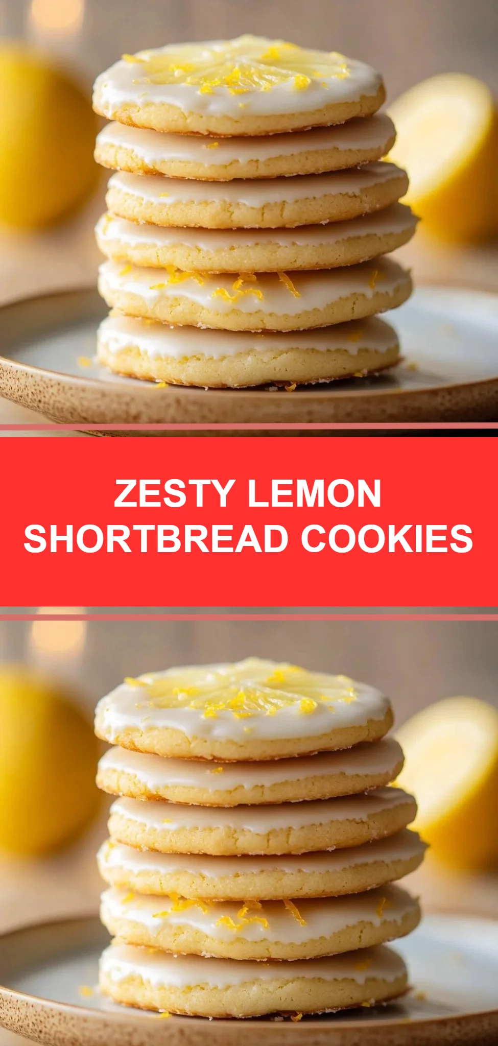 Zesty Lemon Shortbread Cookies