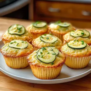 Zesty morning cucumber muffins on a plate