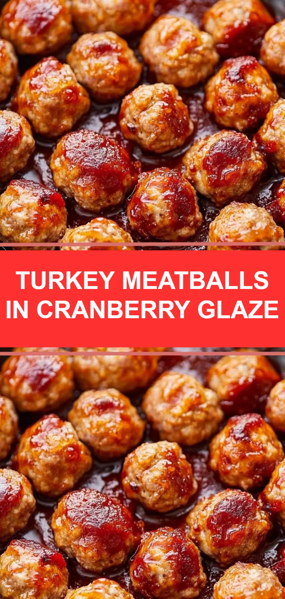 Turkey Meatballs in Cranberry Glaze
